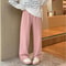 Summer Bubble Milk Puff Cloud High Waist Wide Leg Pants Women 3
