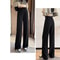 Summer Bubble Milk Puff Cloud High Waist Wide Leg Pants Women 4