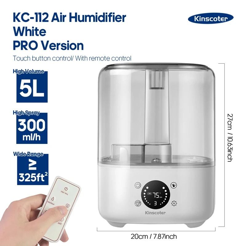 KINSCOTER 3L Air Humidifier Large Capacity Aroma Diffuser With Remote Control And Timer 10