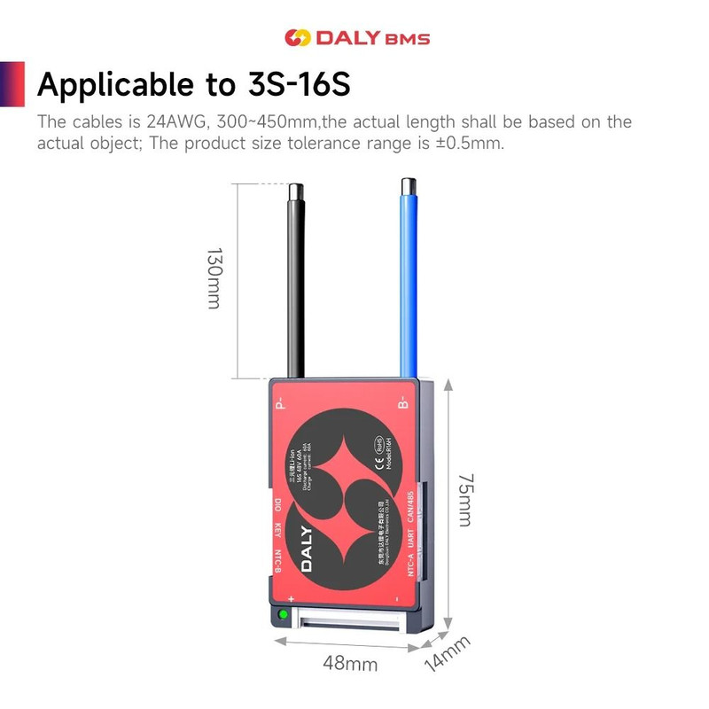 Daly Smart Lifepo4 BMS 4S 8S 16S 24S 12V 24V 48V 72V Li Ion Battery Management System 1