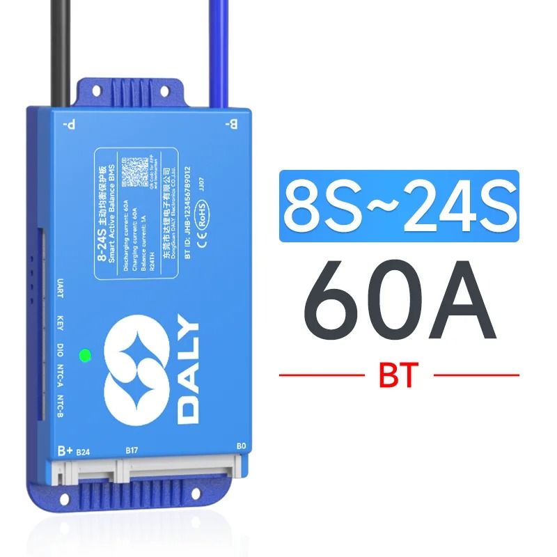 Daly Smart BMS BT WiFi 4S 8S 16S 24S 12V72V 40A200A Active Balance Protection 20