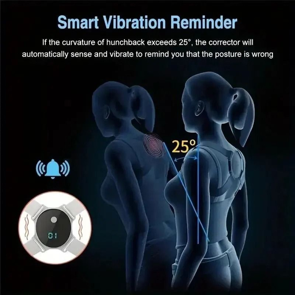 Intelligent Posture Corrector With Vibration Reminder For Back And Shoulder Support 3