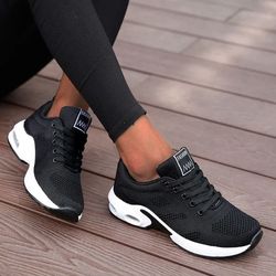 womens platform casual sneakers breathable mesh chunky running shoes