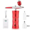 Mini Airbrush Kit 03mm Pink Air Compressor For Nail Art Tattoos Crafts And Cake Decorating 11