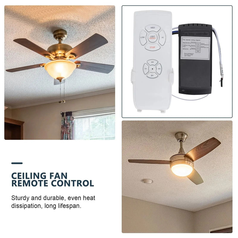 Universal Ceiling Fan Lamp Remote Control Kit With Timing And Wind Speed Adjustment 1