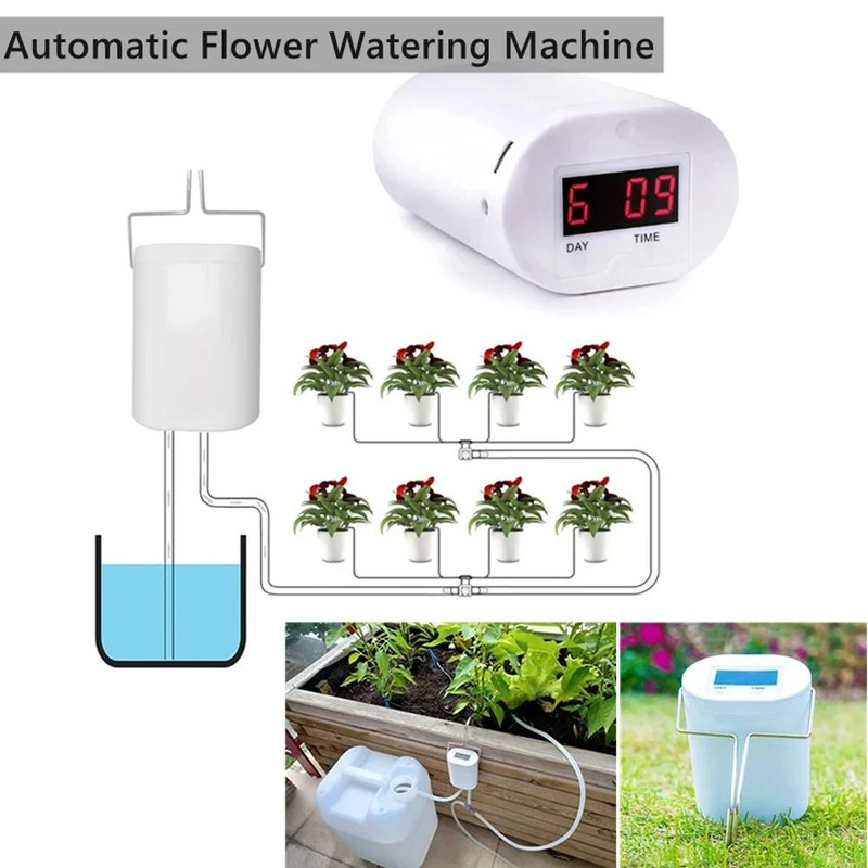 Intelligent Drip Irrigation Self Watering System Kit With 2 To 16 Heads For Indoor And Outdoor Plan 0