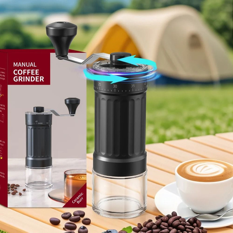 Portable Manual Coffee Grinder With 40 Adjustable Settings 1