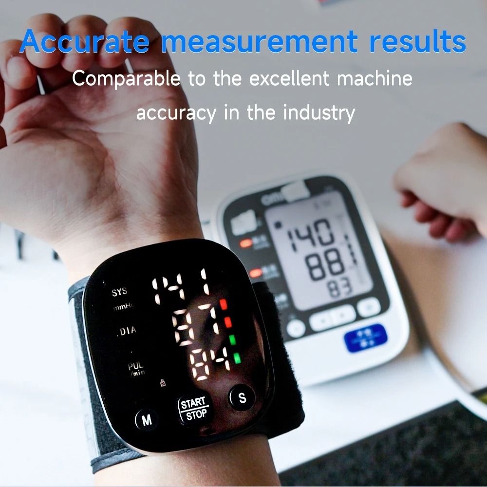 Rechargeable Digital Wrist Blood Pressure Monitor With Voice Broadcast 1