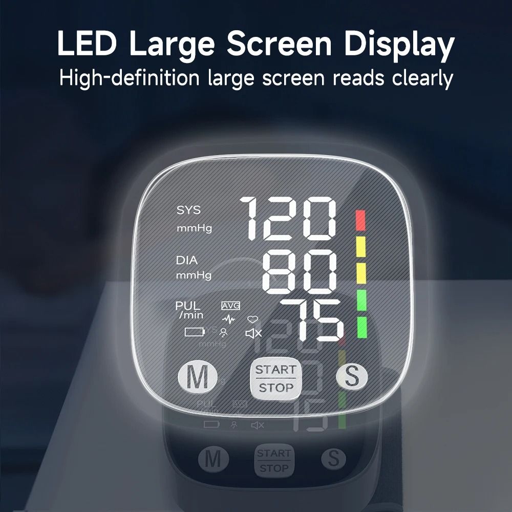 Rechargeable Digital Wrist Blood Pressure Monitor With Voice Broadcast 3