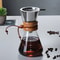 Hand Glass Coffee Kettle Stainless Steel Filter Pour Over Pot 9