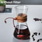 Hand Glass Coffee Kettle Stainless Steel Filter Pour Over Pot 8