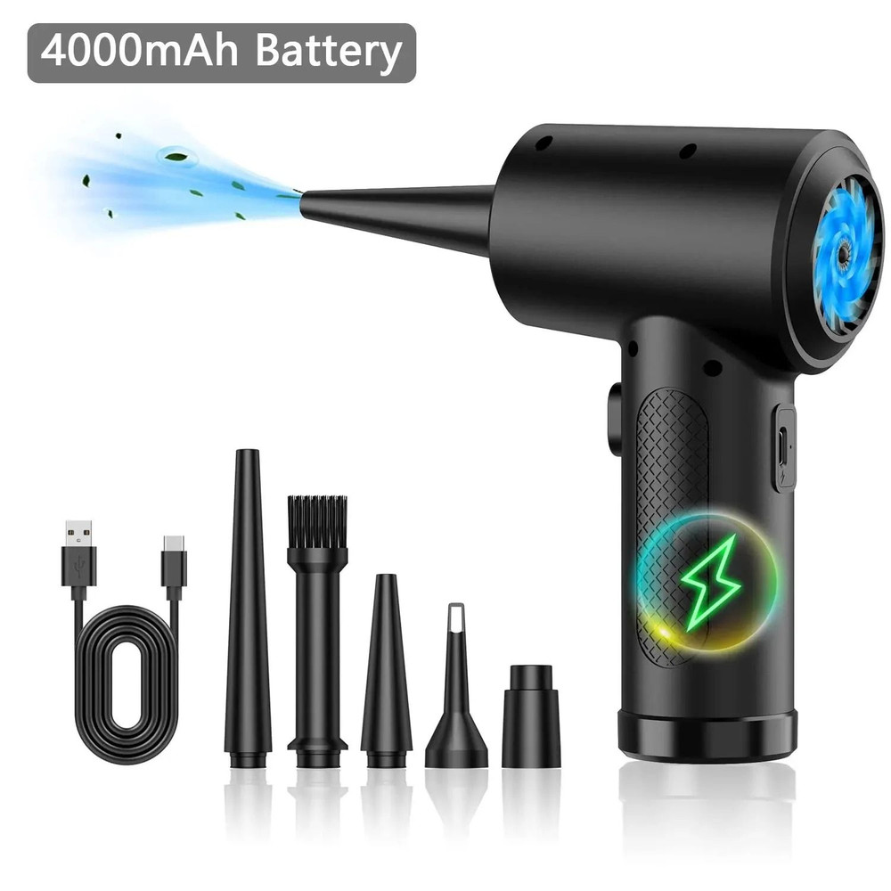 Compressed Air Duster Rechargeable Cordless Air Blower Cleaner 6