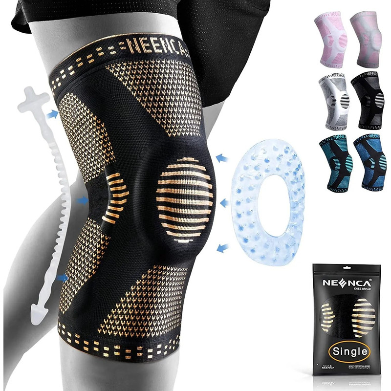NEENCA Copper Knee Brace With Patella Gel Pad And Side Stabilizers For Pain Relief And Sports Suppo 7