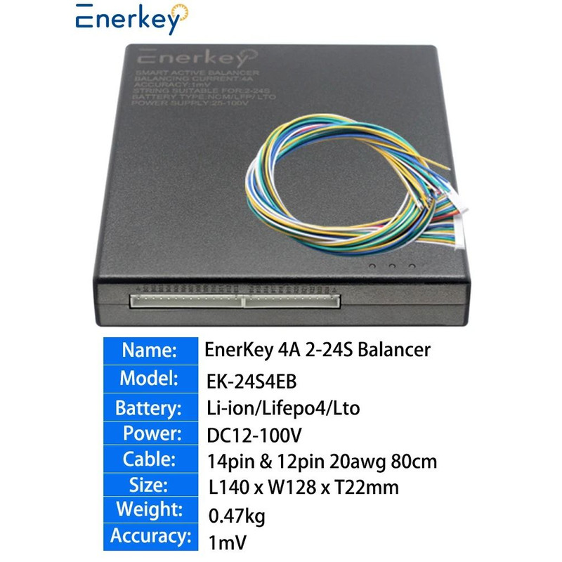 Enerkey Smart Active Battery Balancer With APP Control For Lifepo4 Lipo And LTO Packs 7