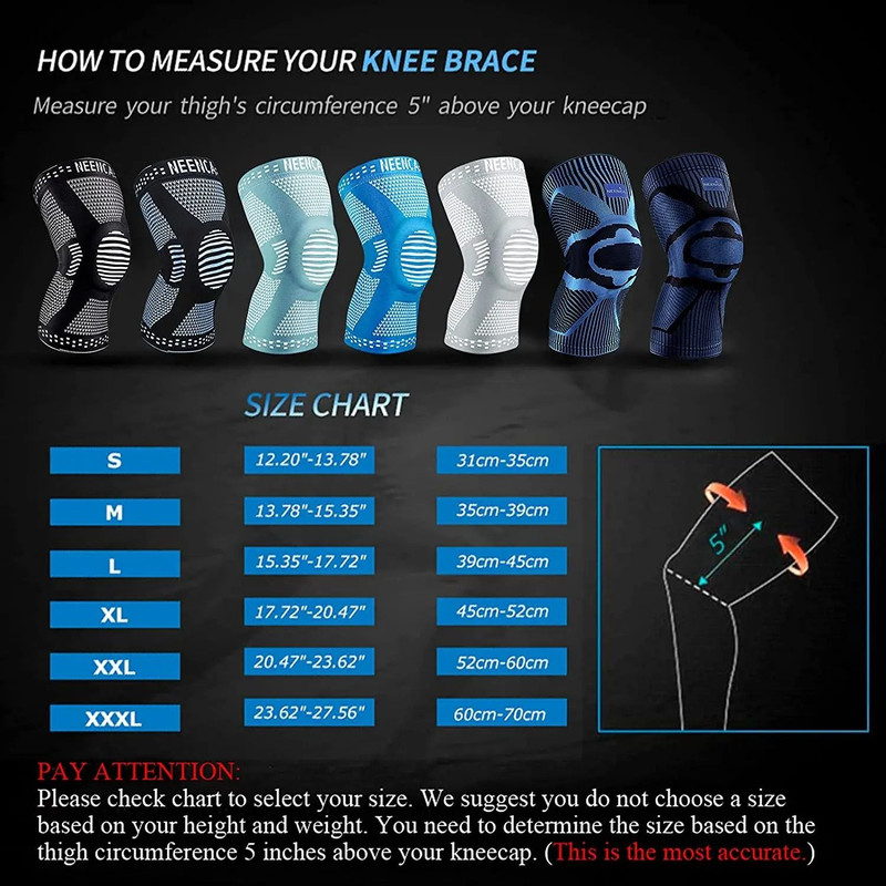 NEENCA Knee Brace Support With Side Stabilizers And Patella Gel Pad 3