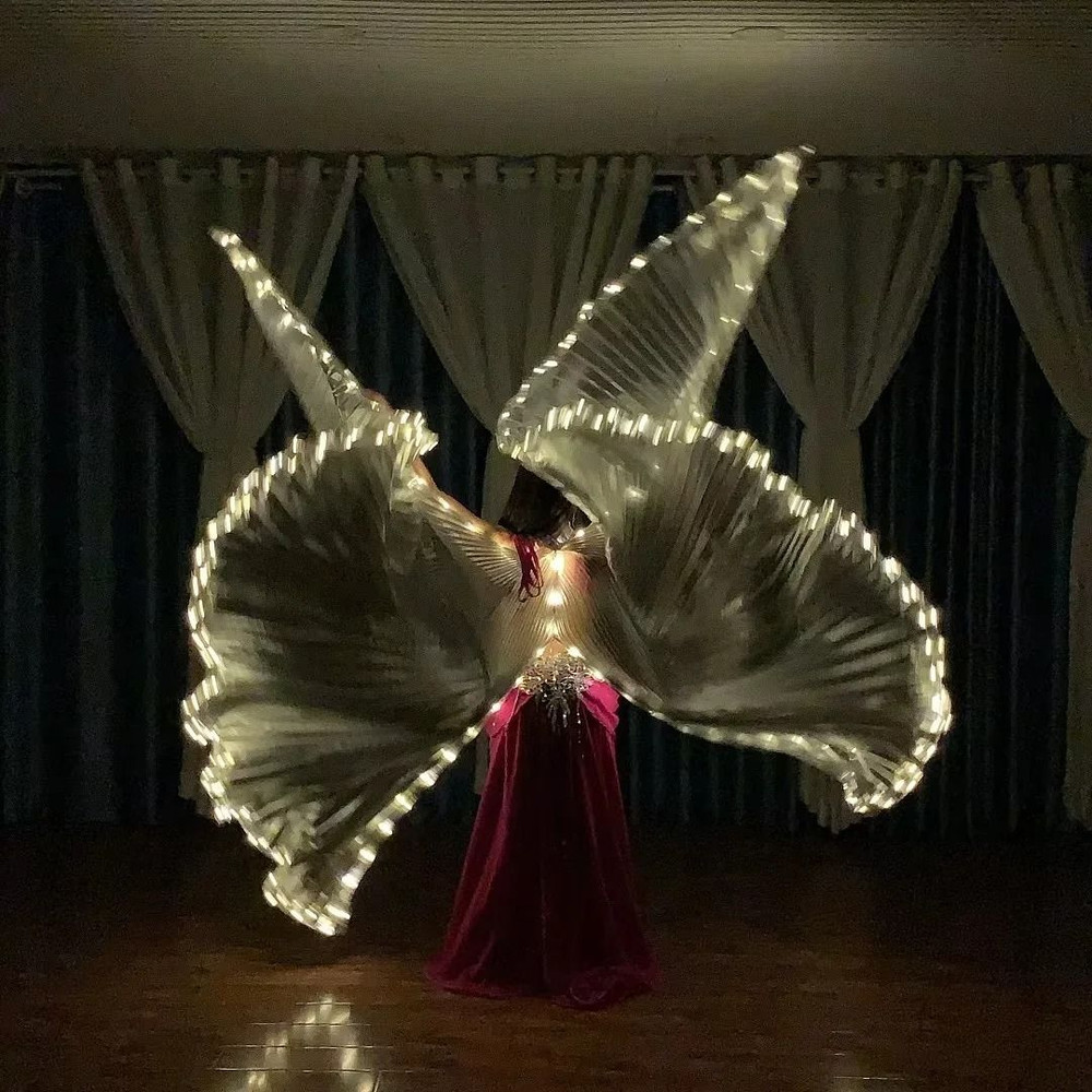 Belly Dance LED Isis Wings Fluorescent Butterfly Performance Costume 1