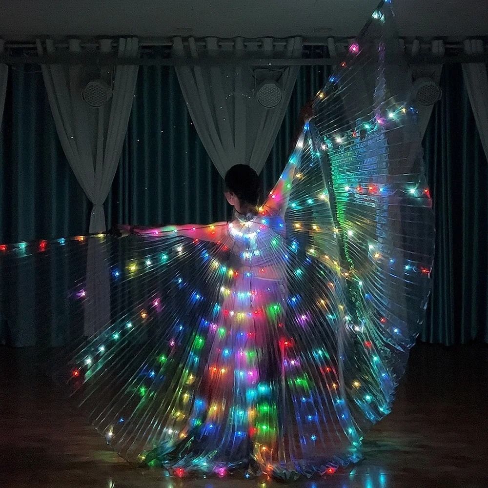 Belly Dance LED Isis Wings Fluorescent Butterfly Performance Costume 5