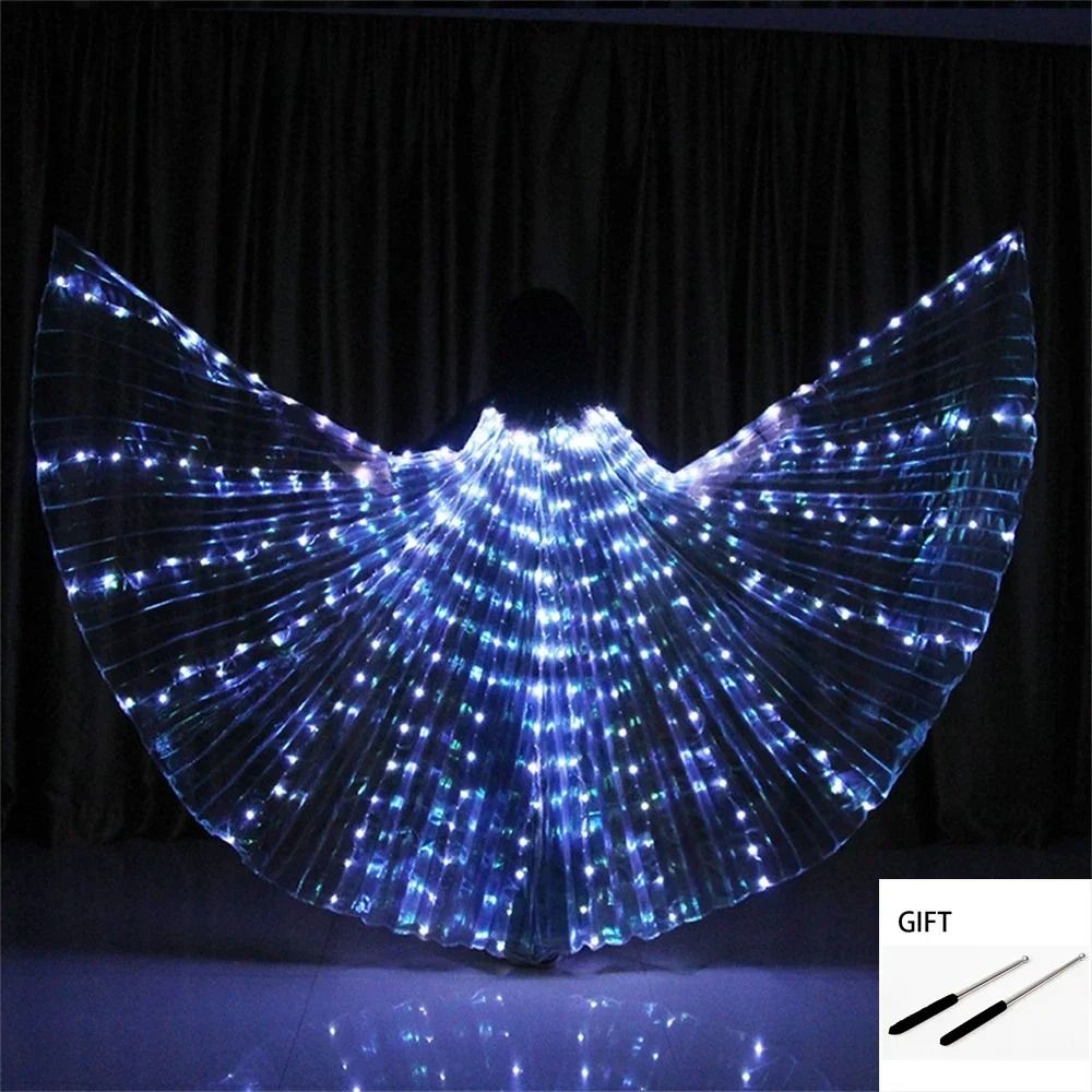 Belly Dance LED Isis Wings Fluorescent Butterfly Performance Costume 6