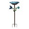 Garden Birdbath Sturdy Iron Standing Outdoor Vintage Bird Bath Bowl For Patio Yard 11