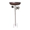 Garden Birdbath Sturdy Iron Standing Outdoor Vintage Bird Bath Bowl For Patio Yard 17