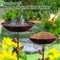 Garden Birdbath Sturdy Iron Standing Outdoor Vintage Bird Bath Bowl For Patio Yard 3
