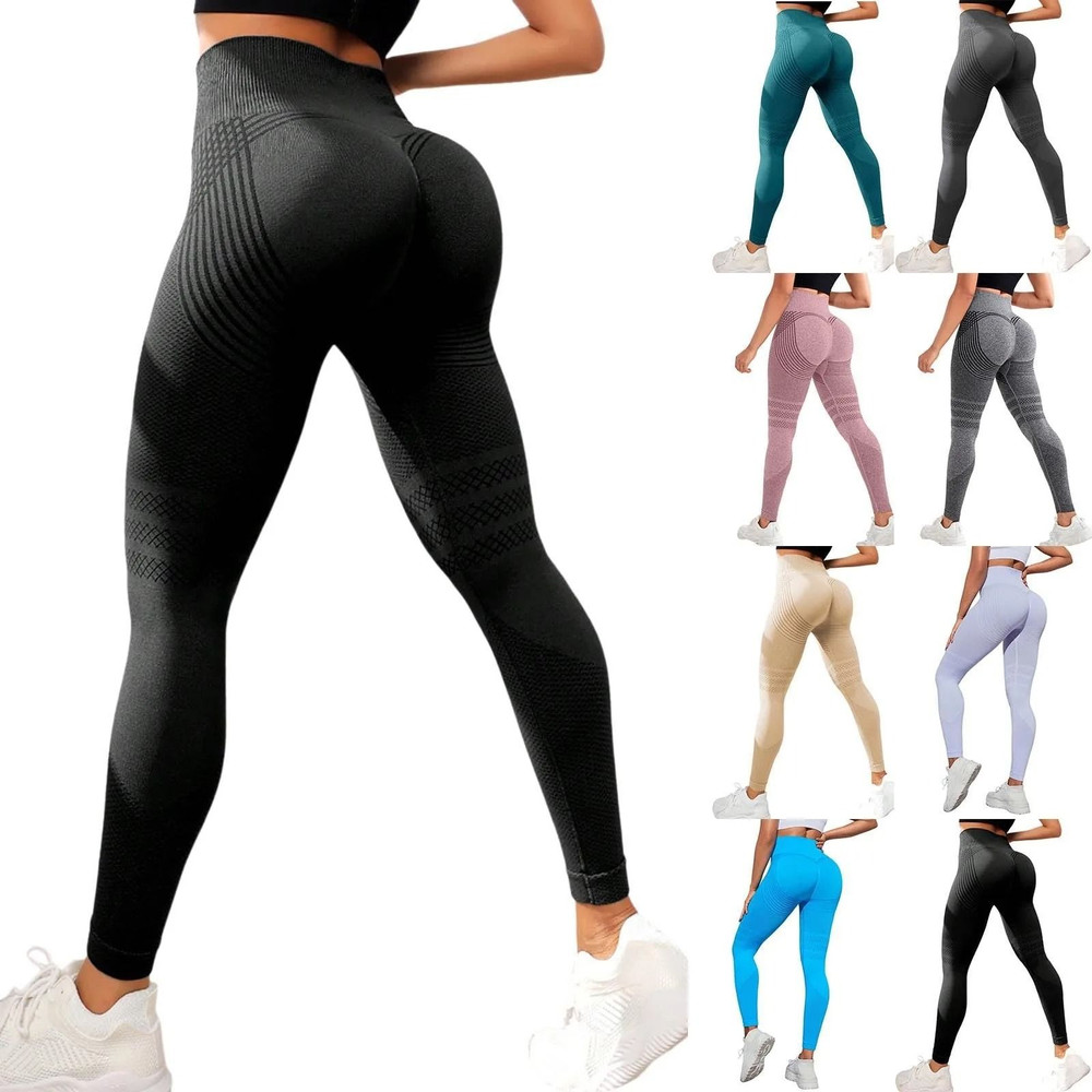 High Waist Compression Slimming Leggings For Women Seamless Push Up Yoga And Fitness Pants 0