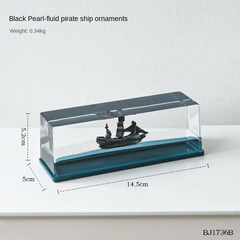 Floating Titanic And Black Pearl Ship Liquid Drift Bottle Desk And Home Decoration 6