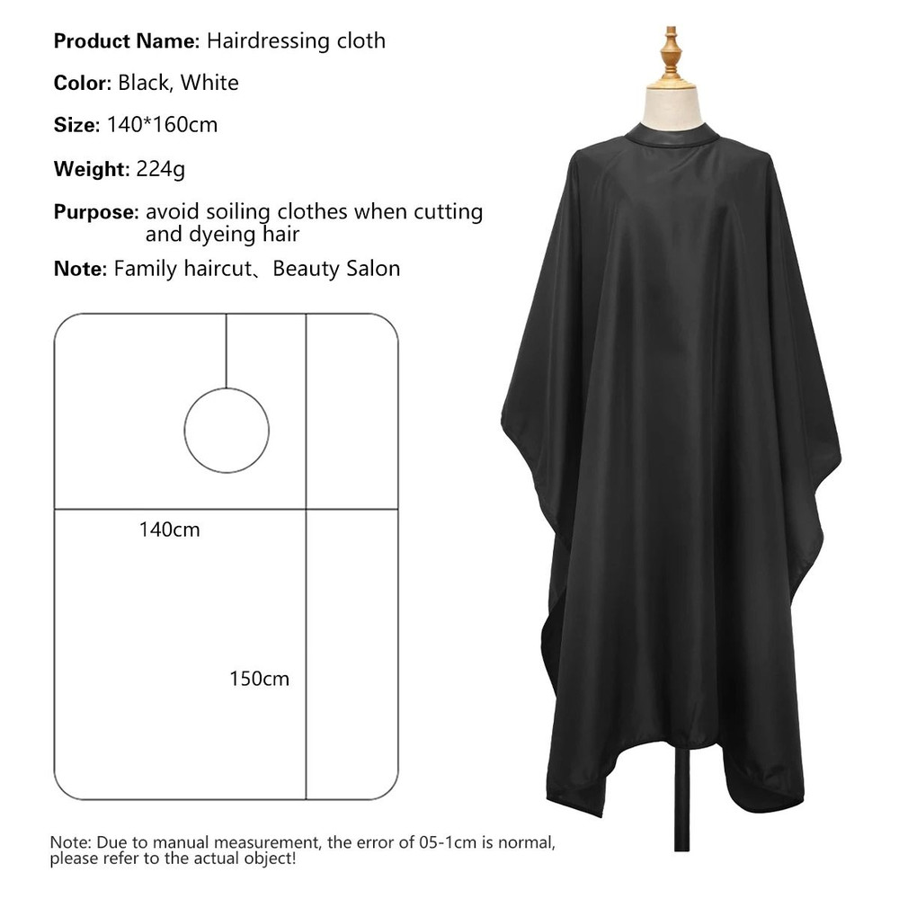 Professional Barber Salon Apron With Silicone Collar Waterproof Hairdressing Cape 5