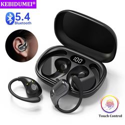 bluetooth 5.4 ear hook wireless headphones with led display waterproof tws earbuds