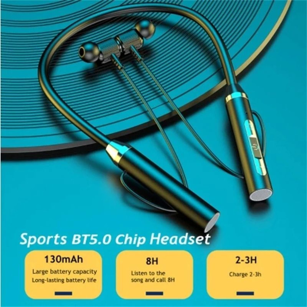 Wireless Bluetooth Neckband Earphones With Mic In Ear Sport Headset 5