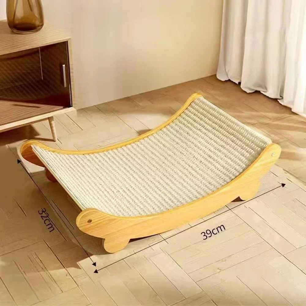 Wooden Cat Scratching Bed Kit With Detachable Scratch Board Multifunction Toy 6