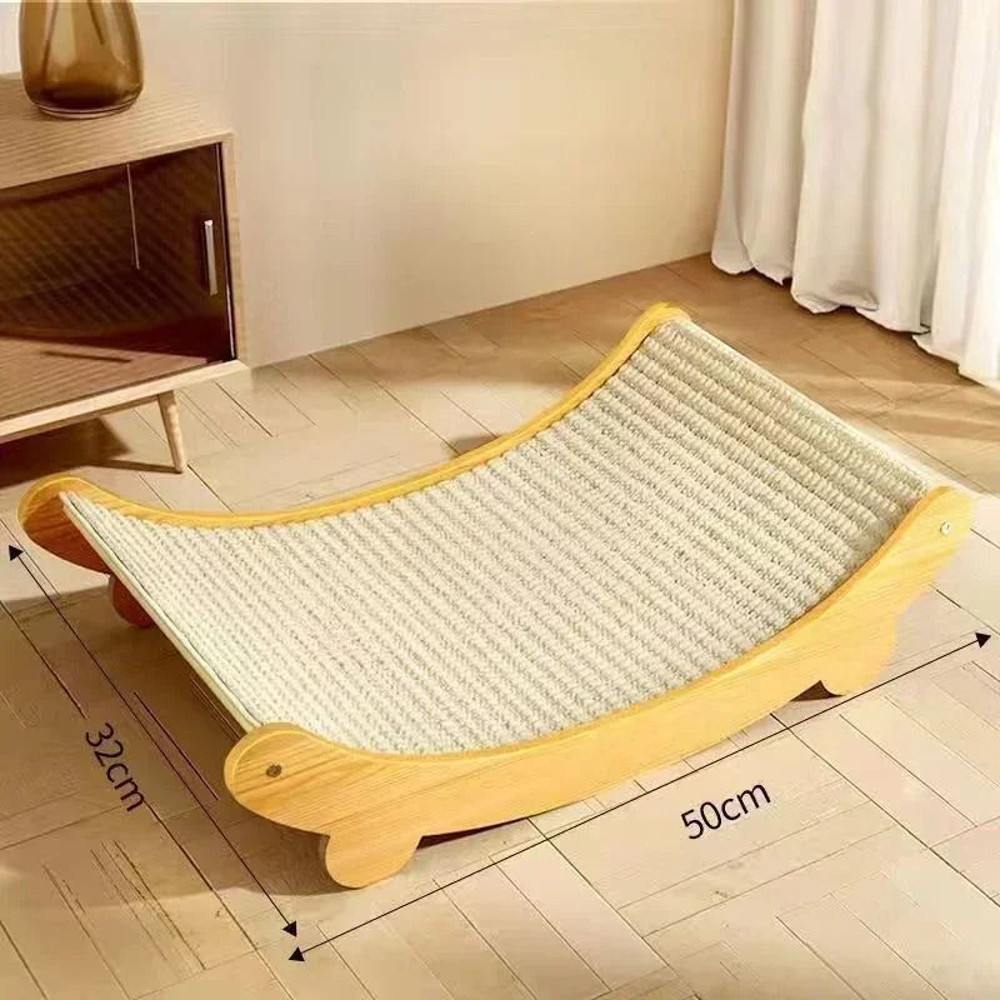 Wooden Cat Scratching Bed Kit With Detachable Scratch Board Multifunction Toy 7