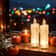 Crystal LED Lantern Night Lamp Flameless Battery Powered Transparent Table Decor 8