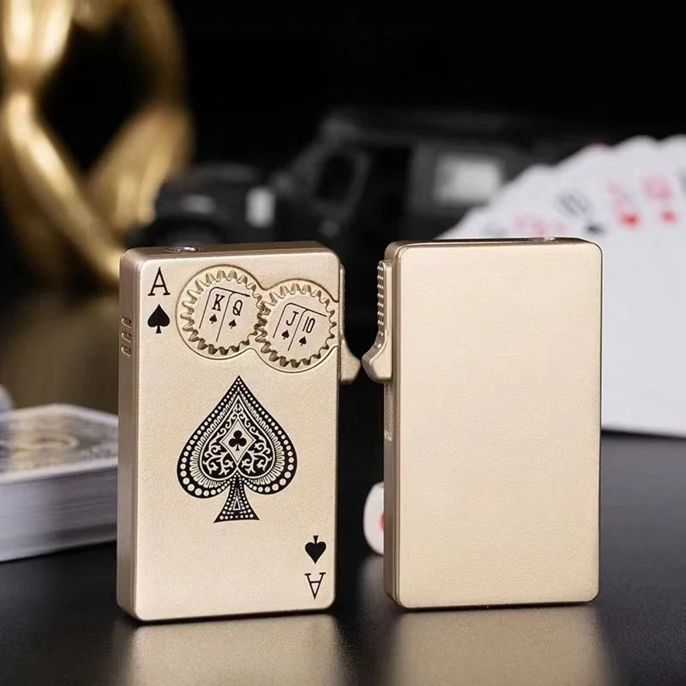 Ace Of Spades Playing Card Butane Windproof Metal Lighter 11
