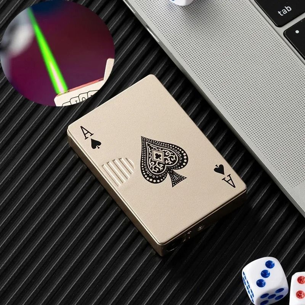 Ace Of Spades Playing Card Butane Windproof Metal Lighter 6