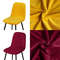Velvet Short Back Chair Cover Stretch Slipcovers Set 4