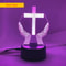 Jesus Cross LED Night Light 3D Optical Illusion Table Lamp 6