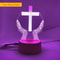 Jesus Cross LED Night Light 3D Optical Illusion Table Lamp 10