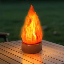 simulation flame lamp rechargeable false fire night light