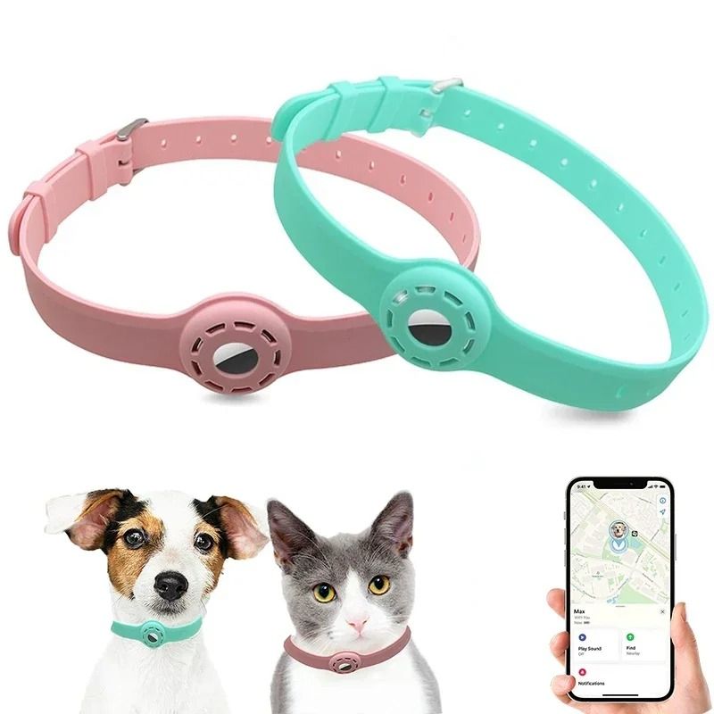 Silicone Anti Lost Pet Collar For Apple AirTag Protective Tracker 0