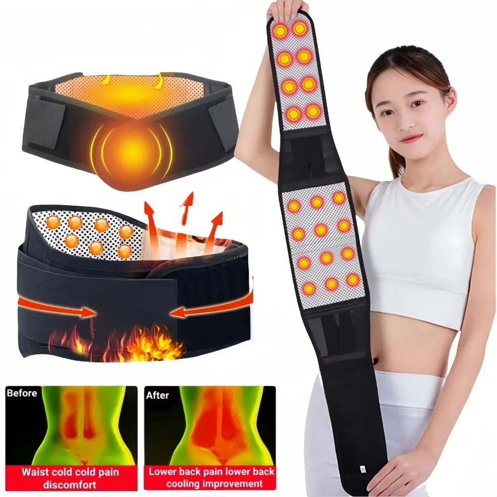 Adjustable Tourmaline Self Heating Magnetic Therapy Lumbar Support Belt For Back Pain Relief And Po 0