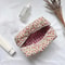 Flower Printed Quilted Zipper Makeup Bag Cosmetic Pouch For Travel And Daily Use 3