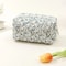 Flower Printed Quilted Zipper Makeup Bag Cosmetic Pouch For Travel And Daily Use 12