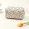 Flower Printed Quilted Zipper Makeup Bag Cosmetic Pouch For Travel And Daily Use 13