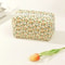 Flower Printed Quilted Zipper Makeup Bag Cosmetic Pouch For Travel And Daily Use 14