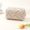 Flower Printed Quilted Zipper Makeup Bag Cosmetic Pouch For Travel And Daily Use 6