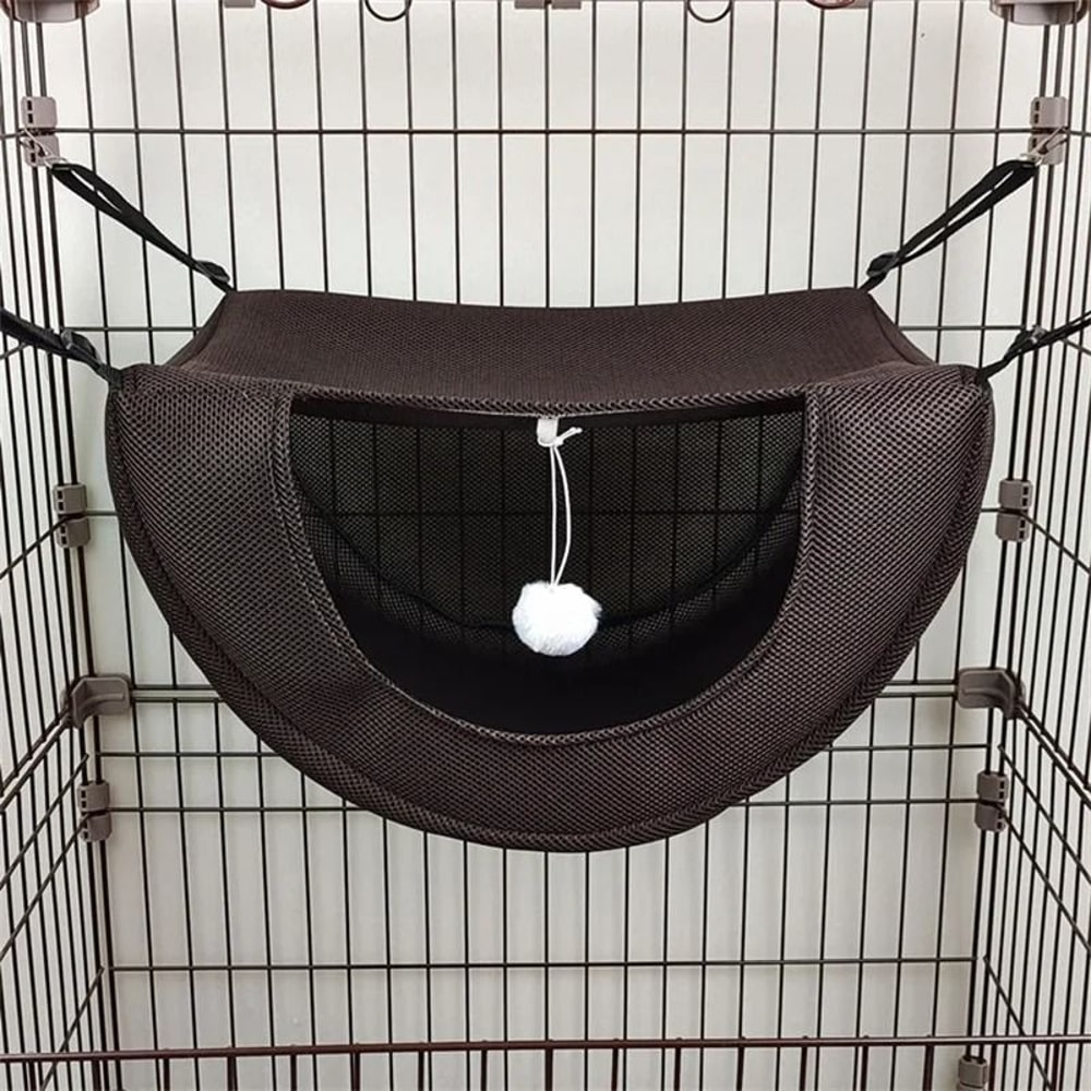 Cat Hammock Mesh Hanging Bed For Cages Small Animal Sleeping House 9