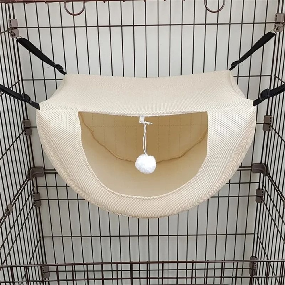 Cat Hammock Mesh Hanging Bed For Cages Small Animal Sleeping House 6