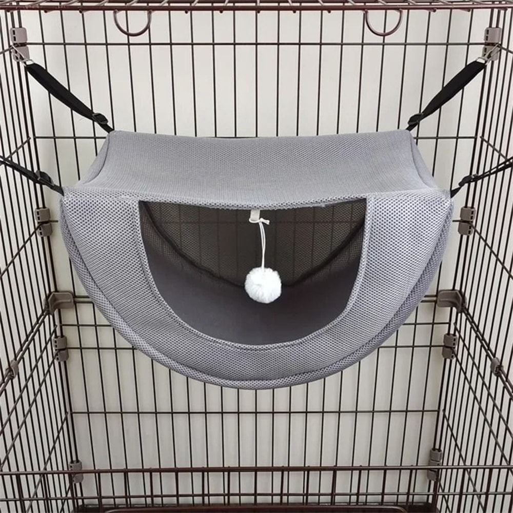 Cat Hammock Mesh Hanging Bed For Cages Small Animal Sleeping House 7