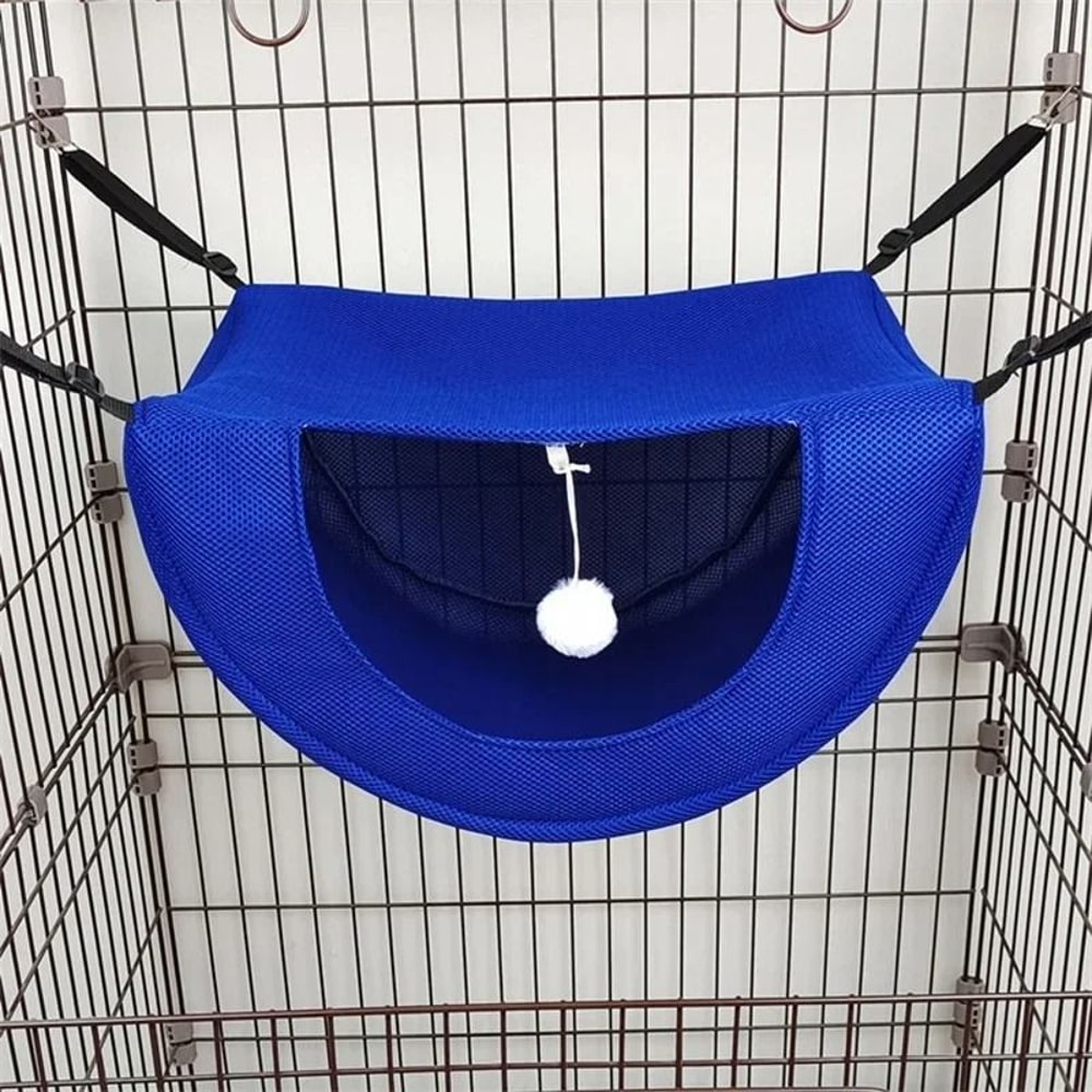 Cat Hammock Mesh Hanging Bed For Cages Small Animal Sleeping House 8